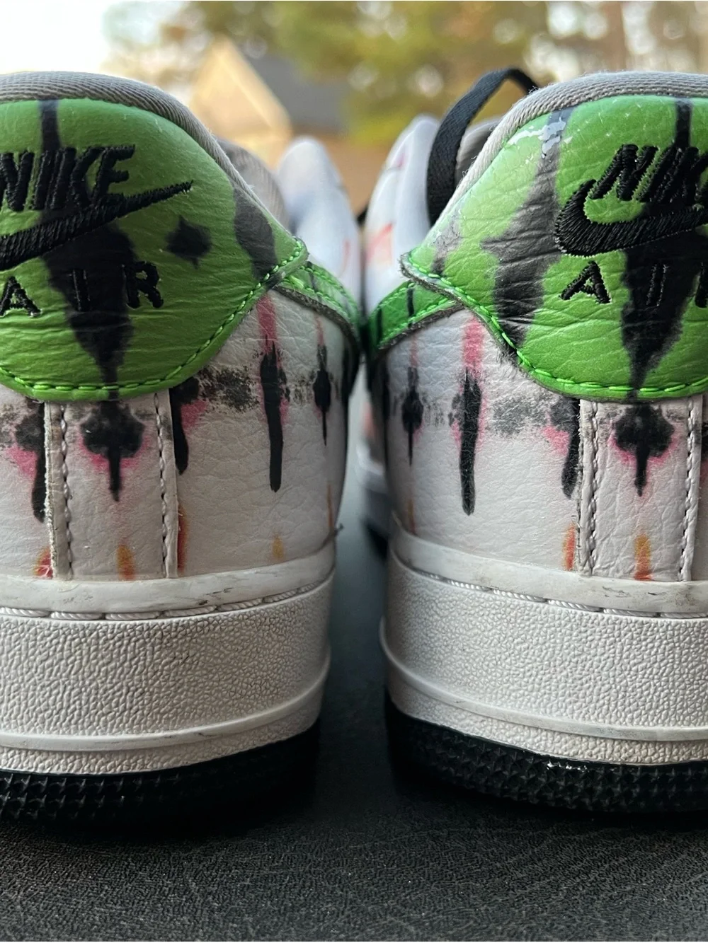 Nike Women’s Low-Top Sneakers in White, Pink, Green & Black